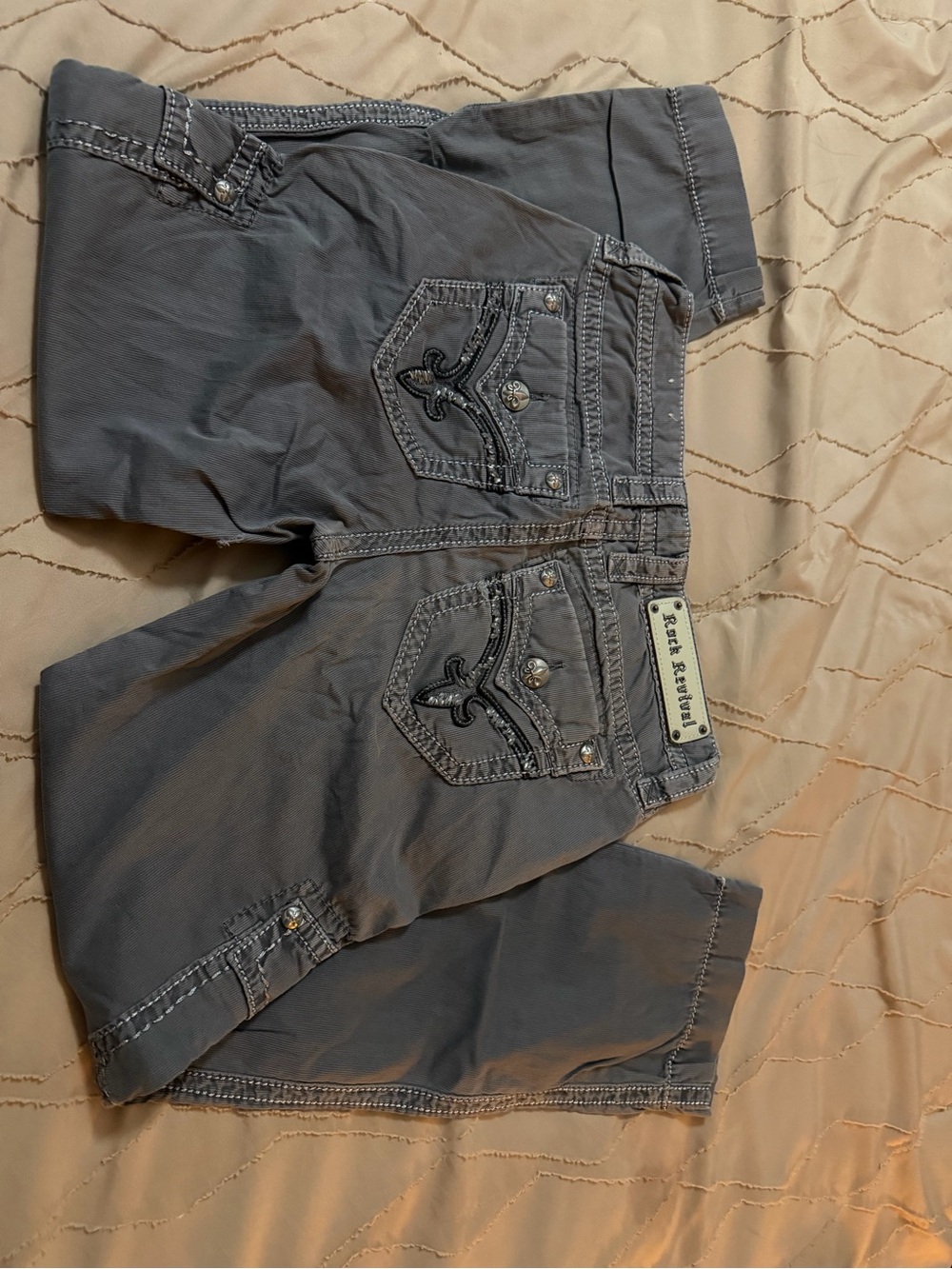 Rock Revival Gray Straight Leg Pants